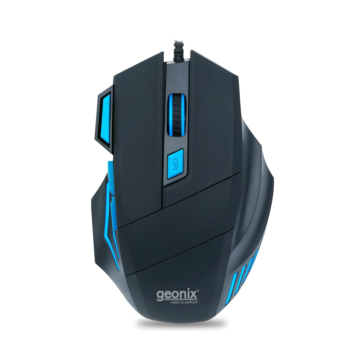 GEONIX Vigor R6 Wired Gaming Mouse M20 with 3600 DPI, 7 Buttons & Blue Backlight