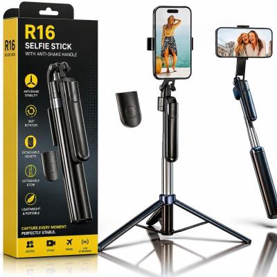 R16 Selfie Stick Tripod with Bluetooth Remote – 360° Rotation & Anti‑Shake