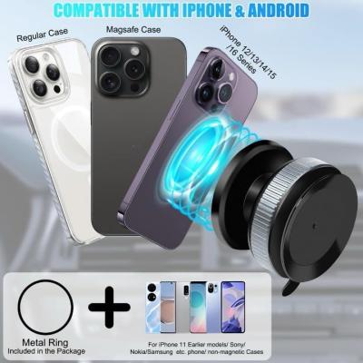 Universal 360° Vacuum Magnetic Mobile Holder with Strong Suction & Adjustable Rotation for Car, Desk, Mirror & Dashboard