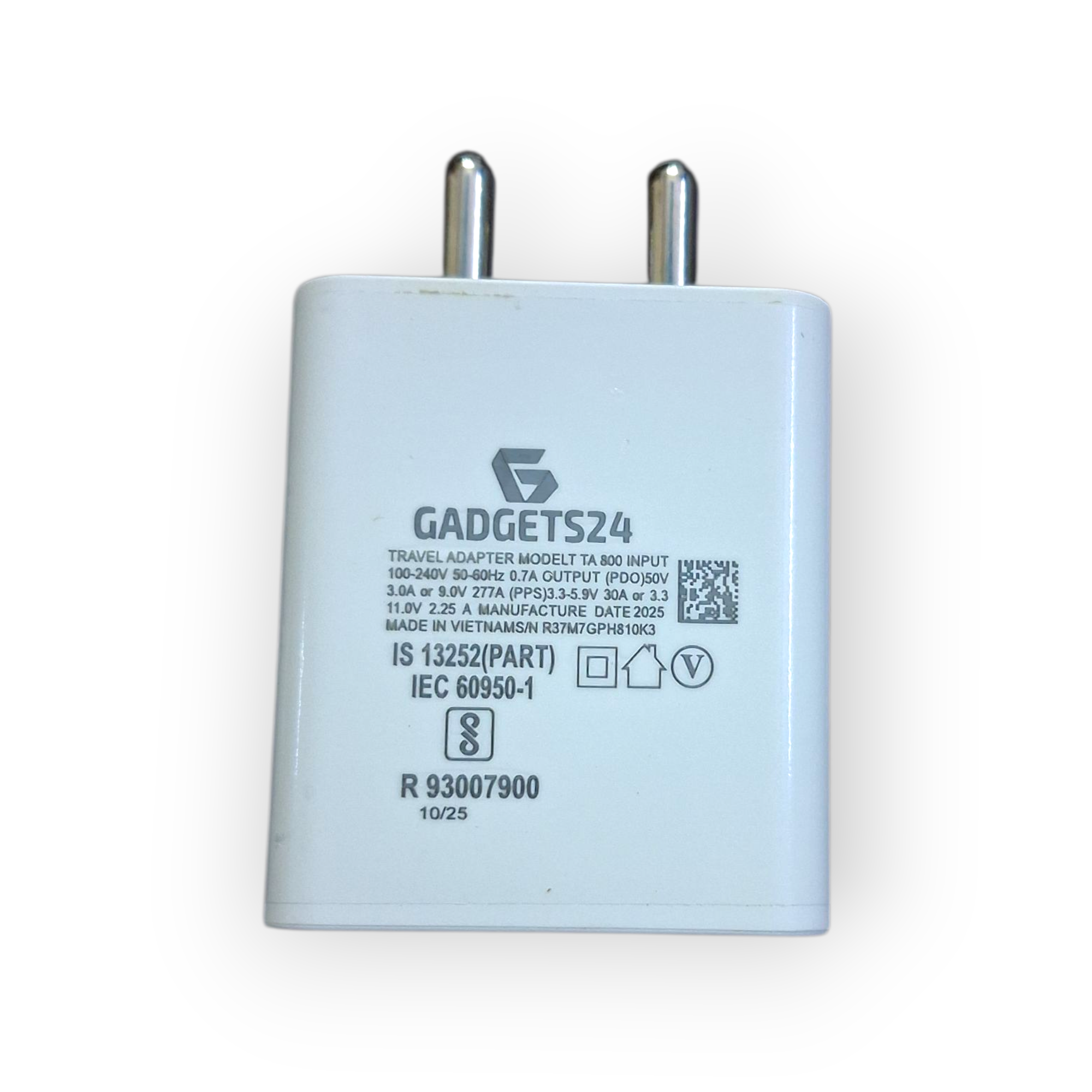 Gadgets24 25W Charger Original | Super Fast Type-C Adapter with Cable