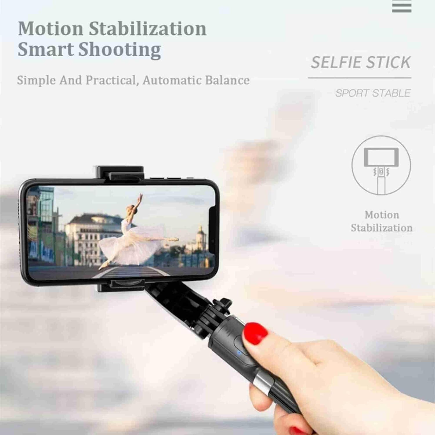 Power-Packed Gimbal Stabilizer Tripod Selfie Stick with Bluetooth Remote for Smartphones – Foldable, Lightweight & Pro-Level Stability